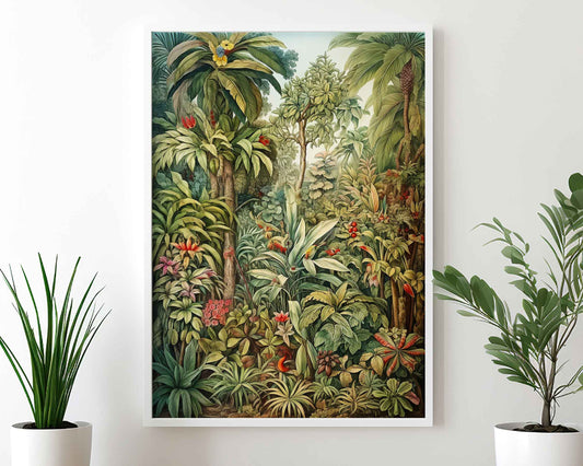 Framed Image of Vintage Botanical Victorian Jungle Wall Art, Maximalist Prints